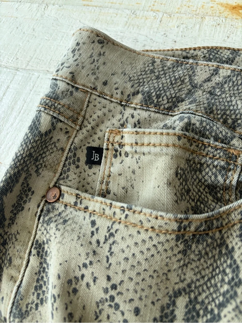 Judy Blue size 16W Skinny Fit Snakeskin Print Jeans Stretch High Waisted Python - Picture 5 of 14